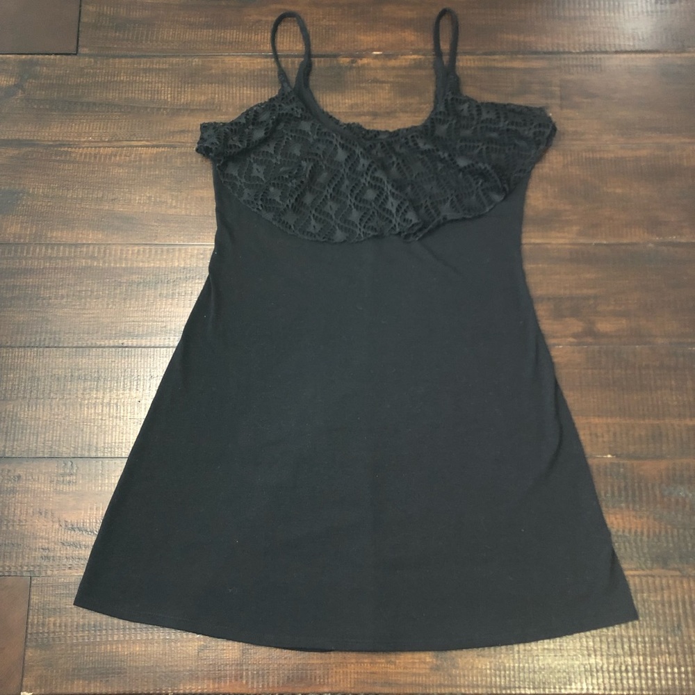 Cute black ruffle Xhilaration tank top